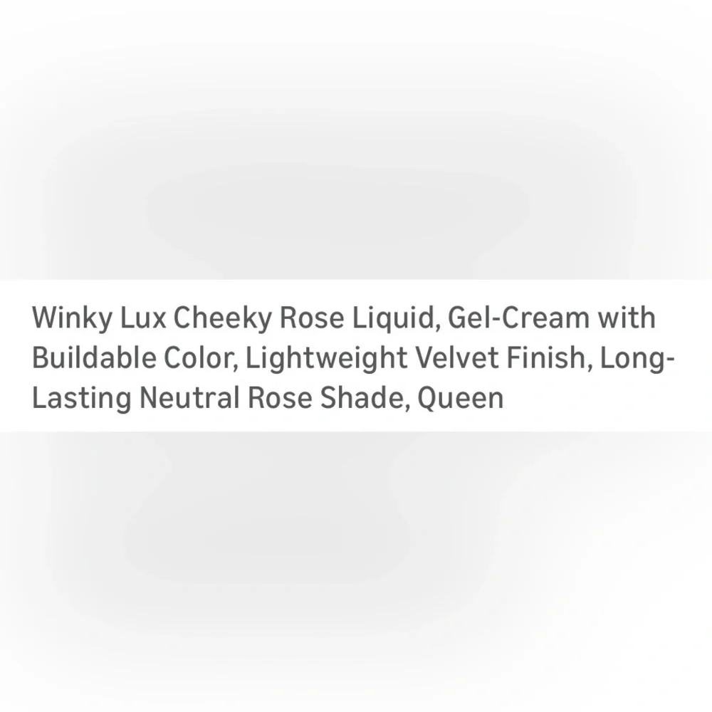 WINKY LUX Cheeky Rose Liquid Blush Rosy Pink -“Queen” Neutral Rose Shade